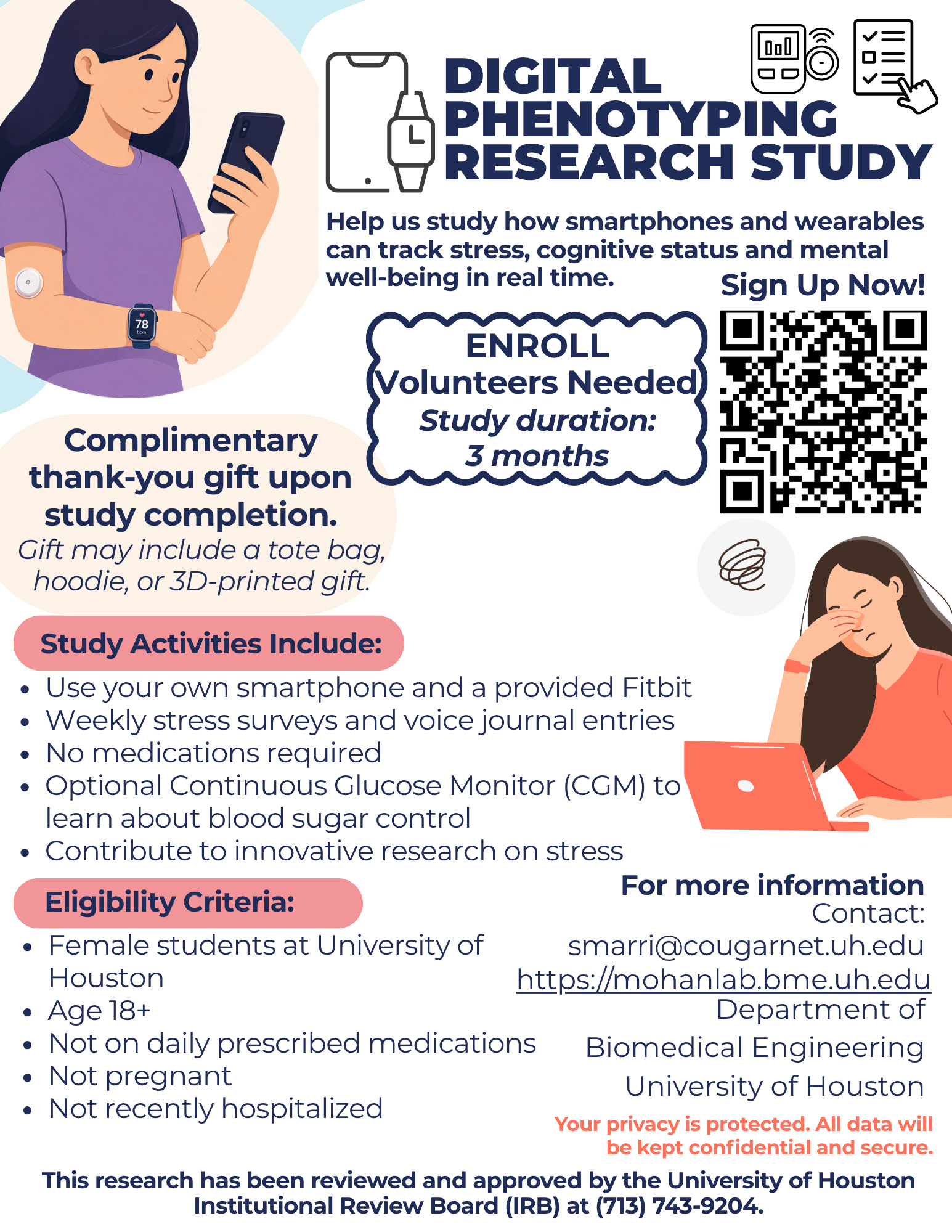 Digital Phenotyping Research Study recruitment flyer